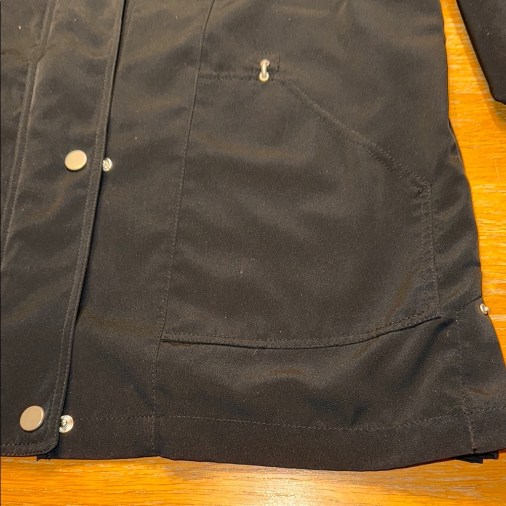 Classic Elements Black Hooded Utility Jacket Weat… - image 5